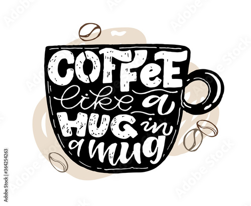 Coffee time - cute hand drawn doodle lettering art. Lettering for poster  banner  web  patter  background  t-shirt design.