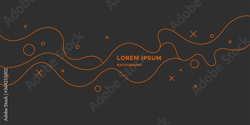 Bright poster with dynamic waves. Vector illustration.