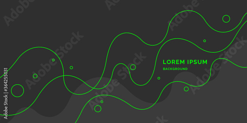 Bright poster with dynamic waves. Vector illustration.