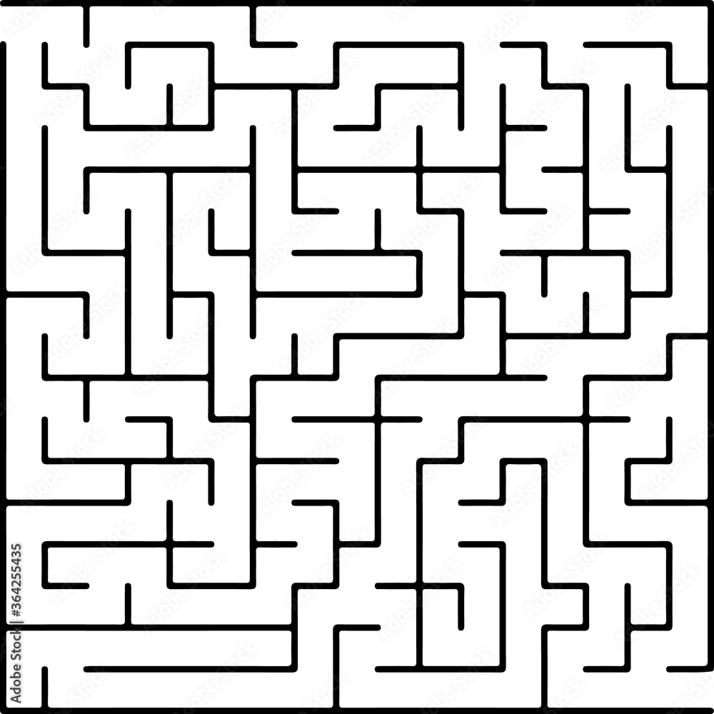 White vector background with a black maze. Maze design in a simple style on a white background. Concept for pazzle, labyrinth books, magazines. White vector background with a black maze. Maze design in a simple style on a white background. Concept for pazzle, labyrinth books, magazines.