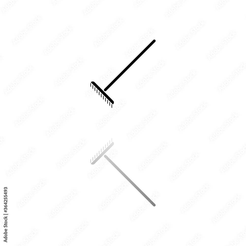 Rake icon flat Rake icon flat