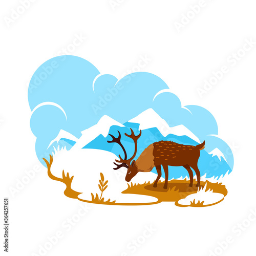 Alaska 2D vector web banner, poster
