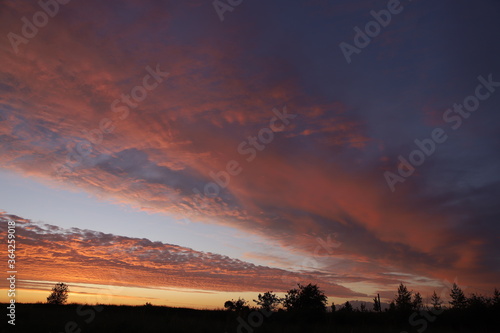 sunset in the sky