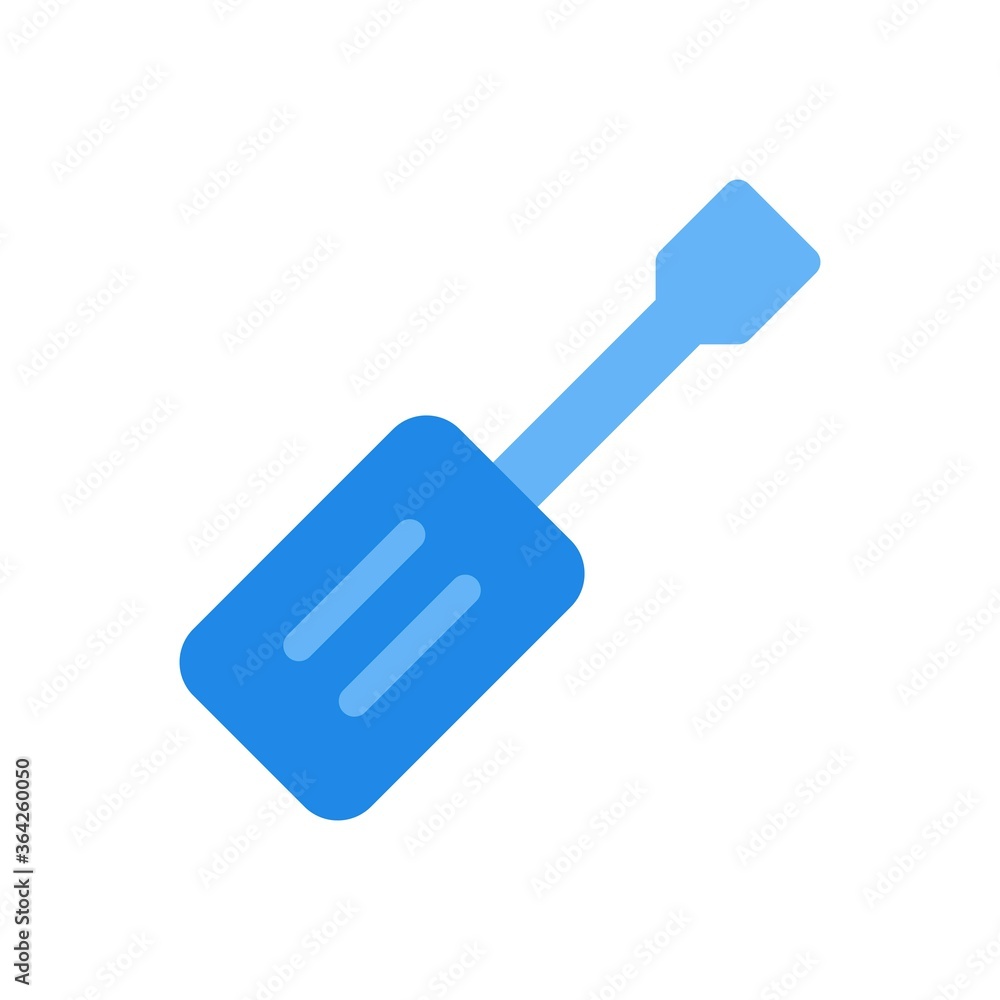 Screwdriver icon illustration in flat design style. Repair tool symbol. Screwdriver icon illustration in flat design style. Repair tool symbol.