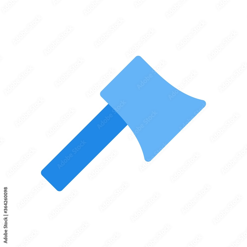 Ax icon illustration in flat design style. Hatchet symbol. Ax icon illustration in flat design style. Hatchet symbol.