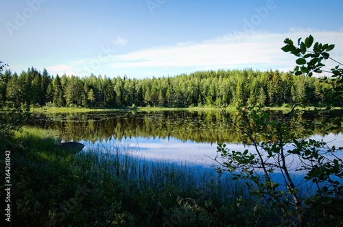 Beautiful and prestine lakes and forests are a part of the nature of Dalarna in Sweden.