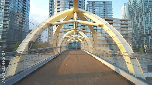 Yellow bridge Toronto Morning