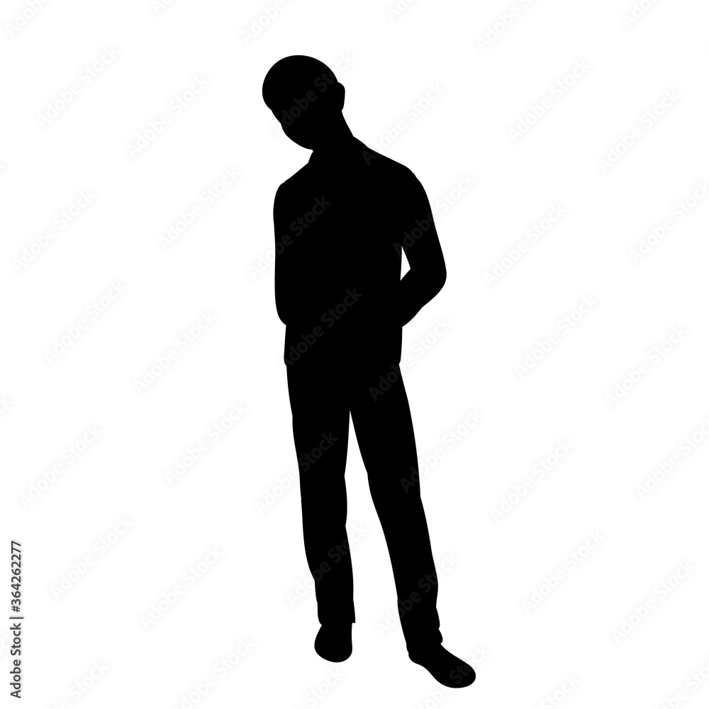 vector, isolated, black silhouette boy child vector, isolated, black silhouette boy child