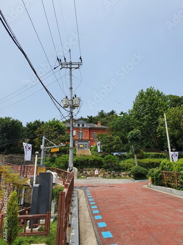 Mokpo-si, South Korea - 5th July 2020 : Mokpo Modern History Museum #1. It is a building that was completed in December, 1900 for consul duty of Japan, after the establishment of Mokpo Port. photo