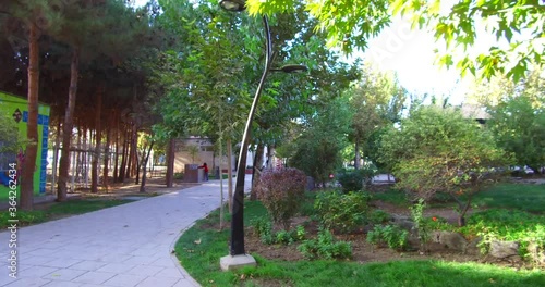 Karaj. IRAN. Hamoon Park, The pavilions inside the park, PAN view C409