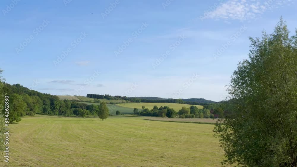 Drone flight over Lower Saxony landscape, Germany Drone flight over Lower Saxony landscape, Germany