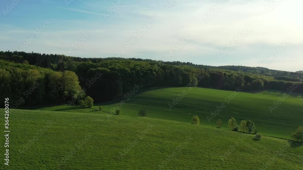 Drone flight over Lower Saxony landscape, Germany Drone flight over Lower Saxony landscape, Germany