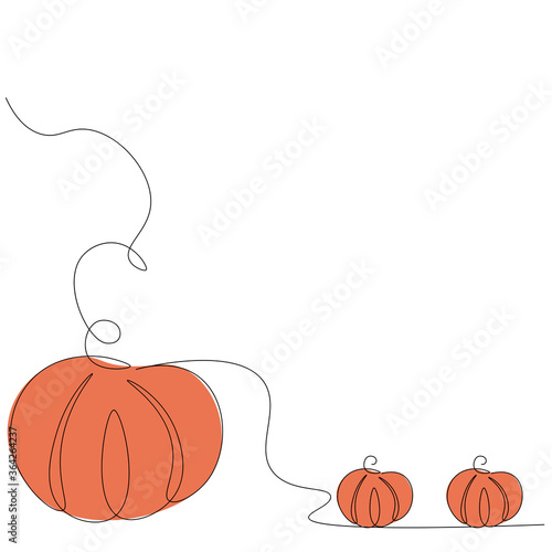 Pumpkins background design. Vector illustration