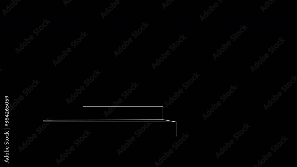 Self drawing animation of stairs, Concept of way, upgrade and level up. Black background. Copy space. Self drawing animation of stairs, Concept of way, upgrade and level up. Black background. Copy space.
