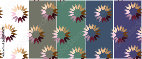 
Pattern of human palms gathered in circles. Set on different backgrounds. The idea of ​​unity of races and peoples. Wallpaper. Packaging. Prints.