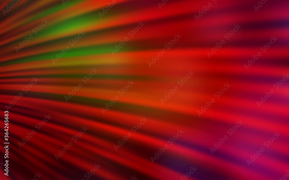 Fototapeta premium Dark Green, Red vector background with bent lines. A completely new colorful illustration in simple style. Template for cell phone screens.