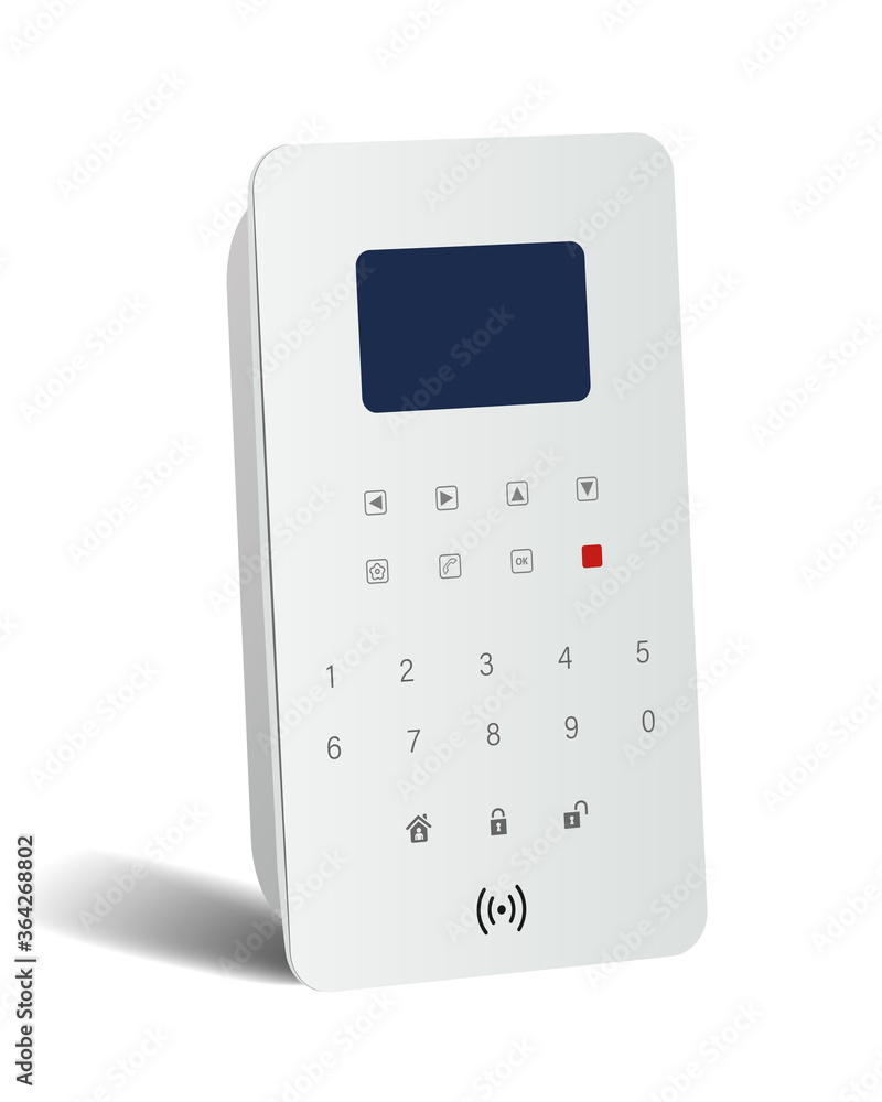 realistic vector illustration- home alarmsystem realistic vector illustration- home alarmsystem