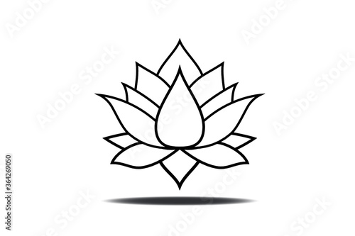Floating lotus flower of the east asian