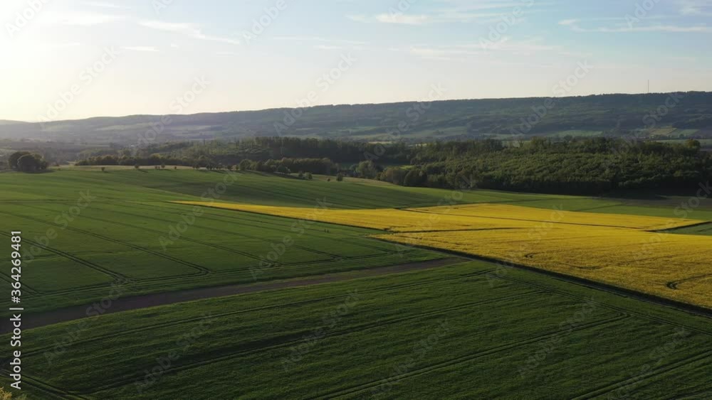 Drone flight over Lower Saxony landscape, Germany Drone flight over Lower Saxony landscape, Germany