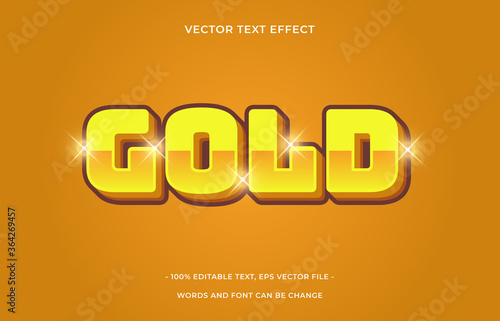 Gold editable text effect