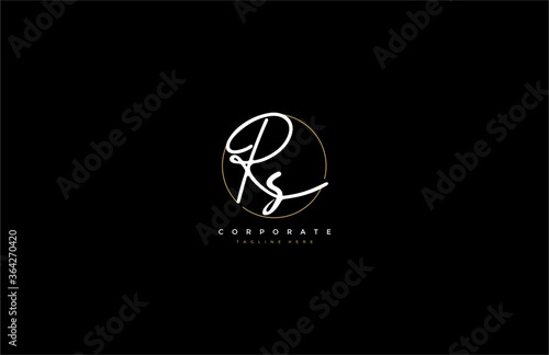 Letter RS Logo Manual Elegant Minimalist Signature Logotype