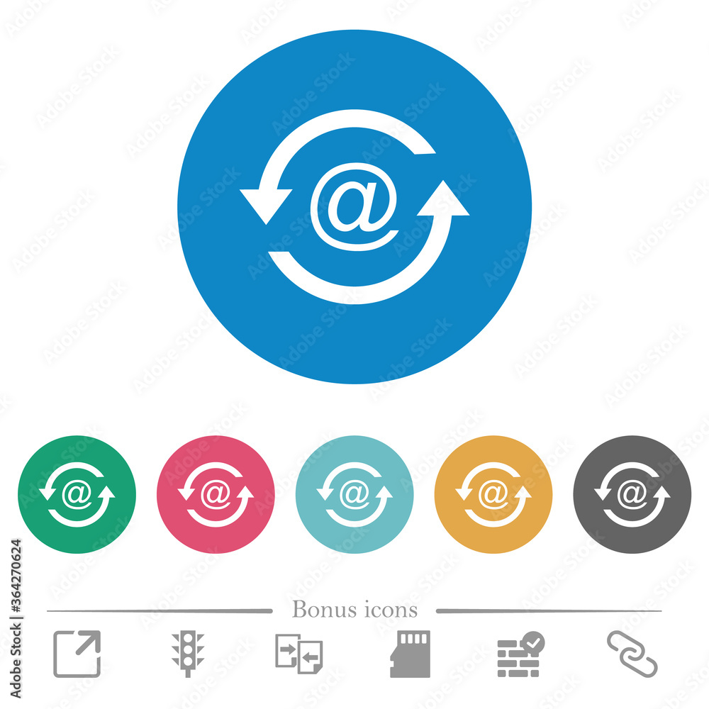 Reload emails flat round icons Reload emails flat round icons