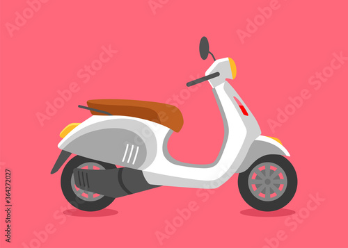 Cute cartoon moped
