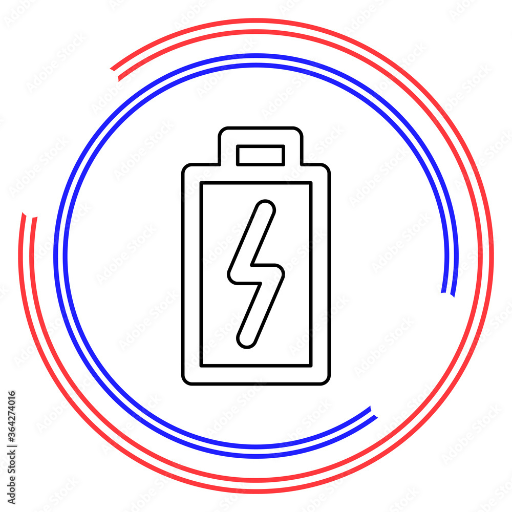 Battery charging vector icon Battery charging vector icon