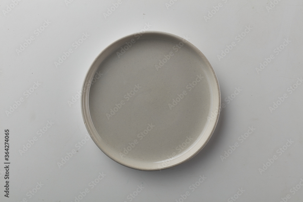 Top view shot of a plate on white background. Top view shot of a plate on white background.