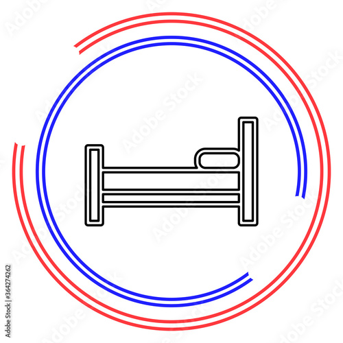 sleeping bed vector icon