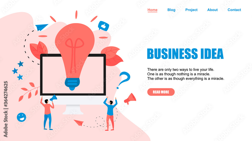 Creativity online business idea concepts with big bulb. Vector illustration. Creativity online business idea concepts with big bulb. Vector illustration.