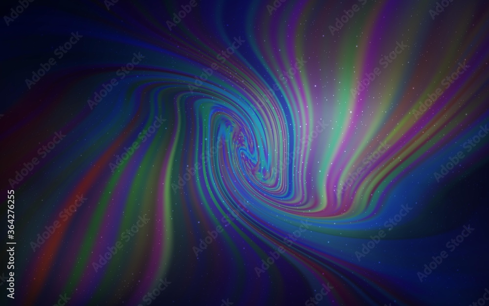 Fototapeta premium Dark BLUE vector template with space stars. Shining illustration with sky stars on abstract template. Best design for your ad, poster, banner.
