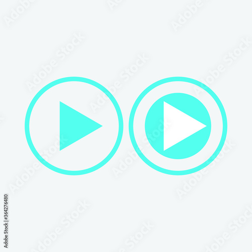 Free Download Play button icon in trendy flat style isolated on grey background. Play symbol for your web site design, logo, app, UI. Vector illustration - GFXLoad