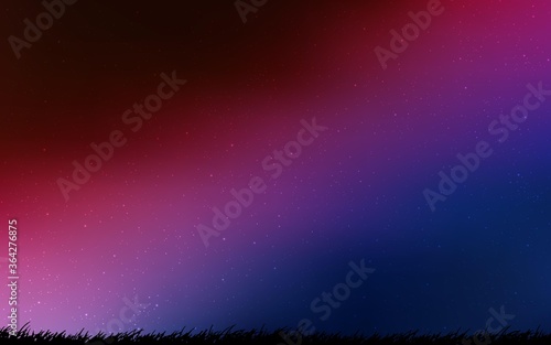 Dark Blue, Red vector background with astronomical stars. Blurred decorative design in simple style with galaxy stars. Pattern for astronomy websites.