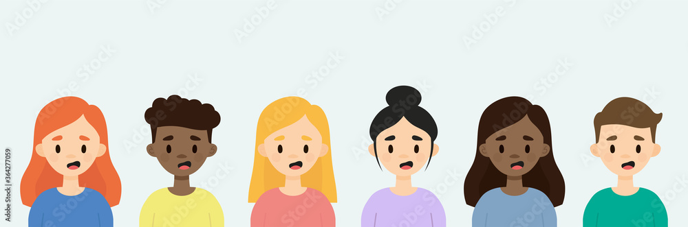 Diverse multiracial group of young people Diverse multiracial group of young people