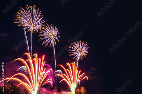 bright beautiful colorful fireworks