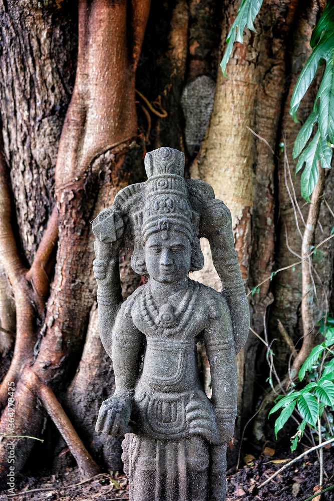 Hindu statue located in front of the Peruvaram Mahadeva temple at North Paravur in Kerala. India. Hindu statue located in front of the Peruvaram Mahadeva temple at North Paravur in Kerala. India.