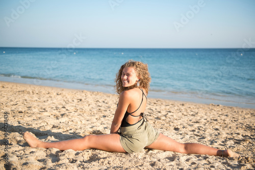 teenage girl at the beach