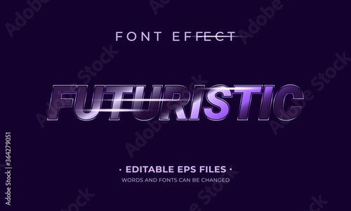 Futuristic font effect. Digital font effect vector design. easy to change word