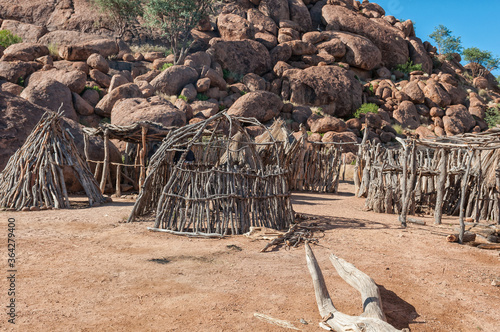 Traditional huts at the Damara Living Museum in Damaraland