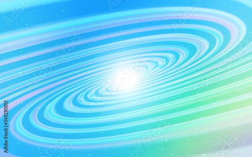 Light Blue, Green vector texture with milky way stars. Glitter abstract illustration with colorful cosmic stars. Pattern for astronomy websites.
