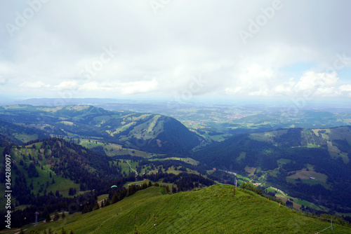 Fototapeta Naklejka Na Ścianę i Meble -  View from the hochgrat mountain near oberstaufen in bavaria, allgäu alps