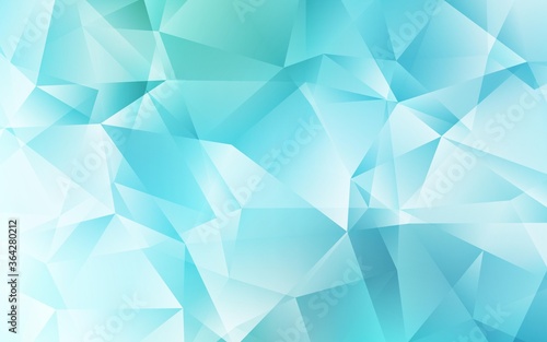 Light Blue, Green vector abstract mosaic backdrop. A sample with polygonal shapes. Template for cell phone's backgrounds.