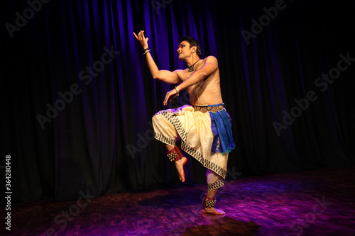 A graceful bharatnatyam dancer
