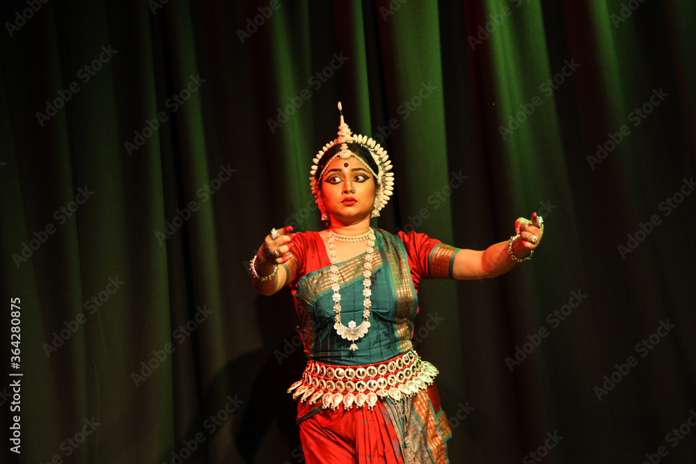 A beautiful graceful odissi dancer