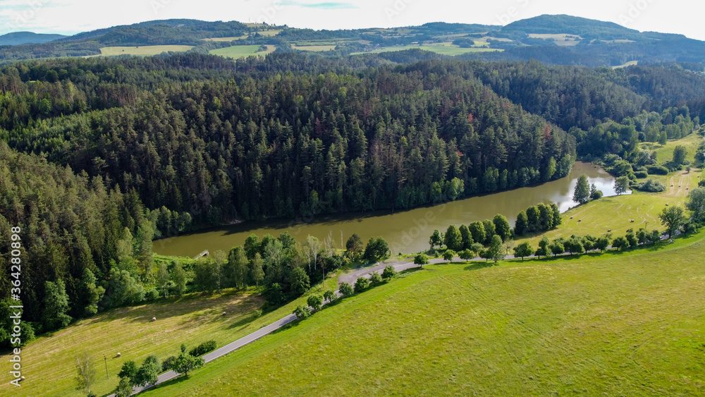 Drone Photography of the mountains near Decin