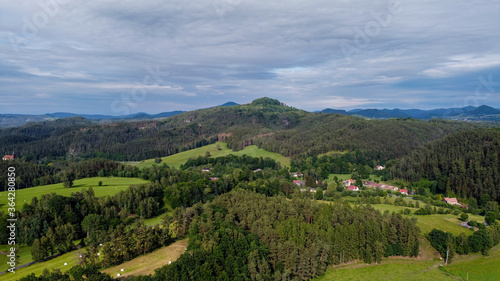 Drone Photography of the mountains near Decin