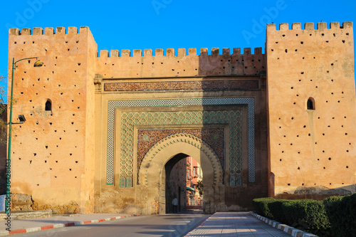 Bab al-Khamis gate to the Medina of Meknes. Morocco