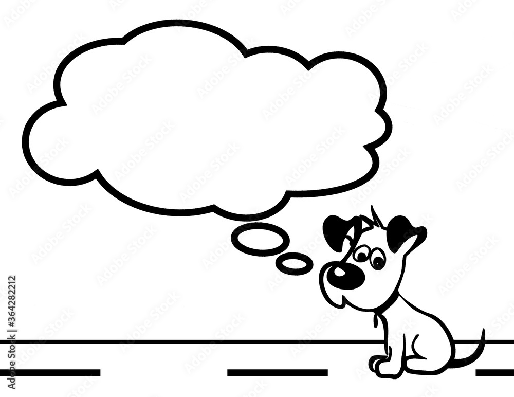 Sad puppy black flat image Sad puppy black flat image