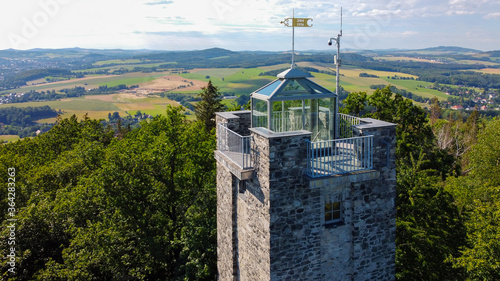 Aerial View from the Breiteberg to the Zittau mountains photo